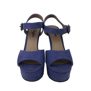 Candies Women's High Heel Pumps Size 6.5‎ Purple Suede Catagan Lavendar 4" Heel